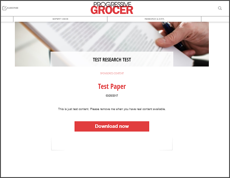 White paper landing page