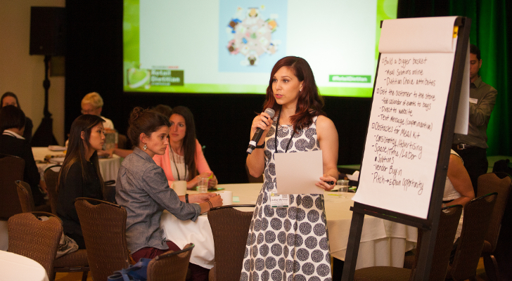"Real Talk for RDs” led to an exchange of ideas among retail dietitian attendees. Pictured: Ashley Martinez, The Little Clinic of Kroger