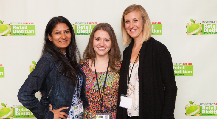 RD attendees from left: Min Krishnamurthy and Marissa Donovan of Giant Foods, Amanda Barnes of Whole Foods