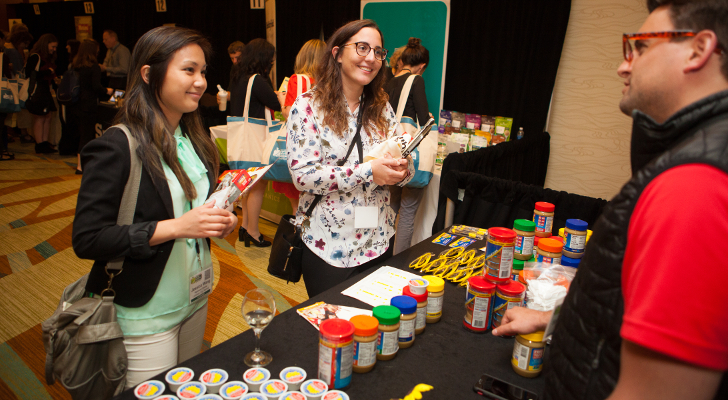 RDs Jessica Wang (left) and Alessandra Barba of Loblaw (center) with SunButter’s Shane Hofer