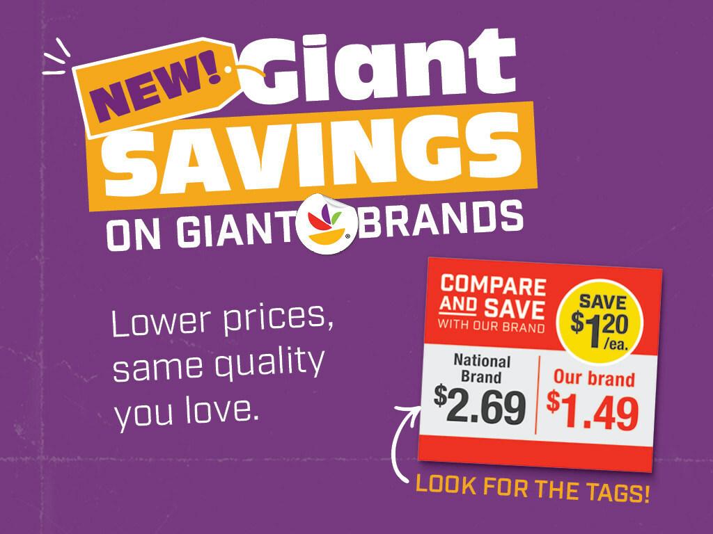 Giant Food compare and save