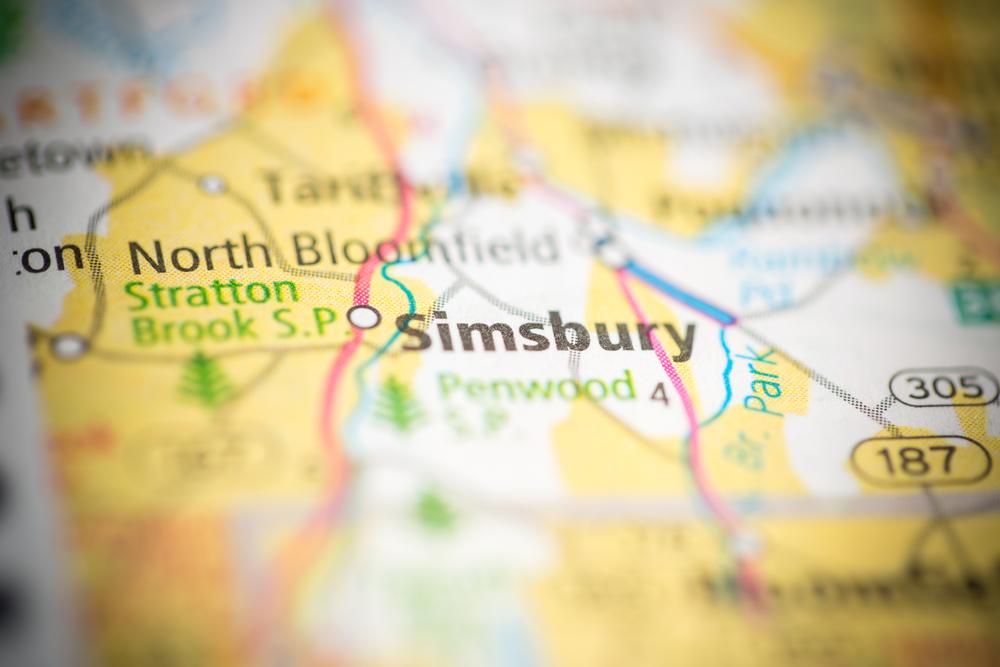 Simsbury CT Map Main Image