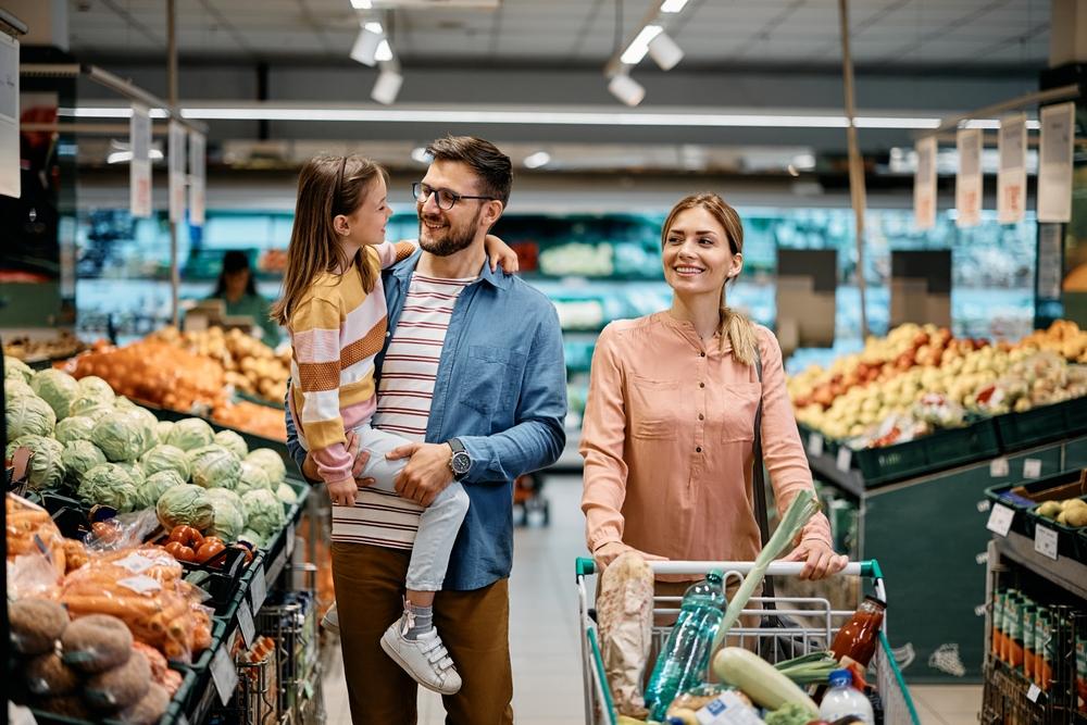 Family Shopping in Supermarket Main Image