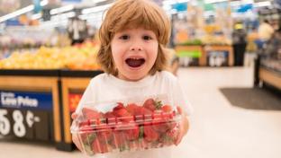 Child at grocery store