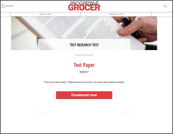 White paper landing page