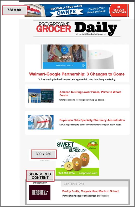 Newsletter ads