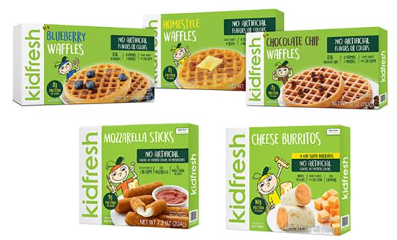 Kidfresh Mozzarella Sticks, Burritos and Waffles