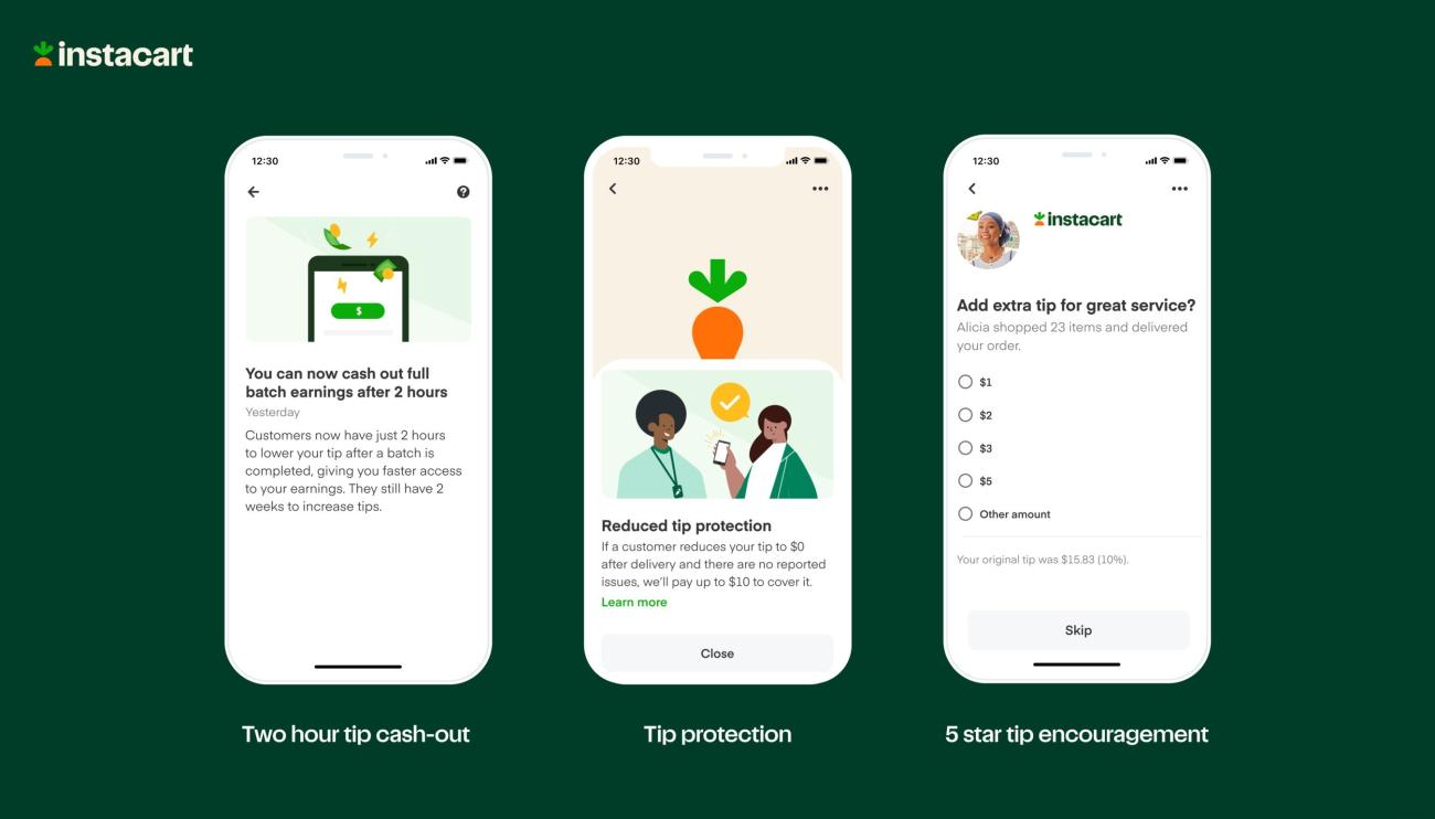 Instacart Introduces Tip Protection for Shoppers