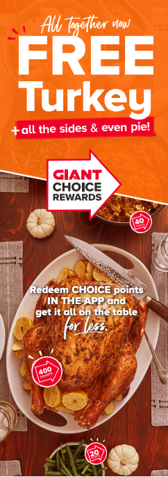 Giant Co. Offers 2nd Helping of Free Turkey and Sides Thanksgiving