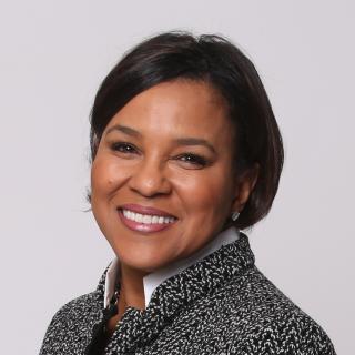 Rosalind Brewer smiling for the camera