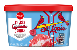 Schnucks Cherry Cardinals Crunch Ice Cream