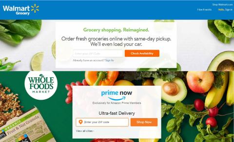 Walmart, Amazon Continue Grocery Delivery Expansion East, West