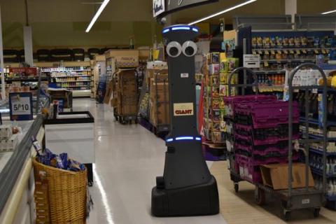 Giant Martin's Stop & Shop Badget Technologies autonomous robots