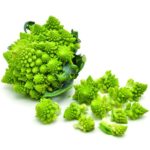 Romanesco is a member of the Brassica family that includes cauliflower