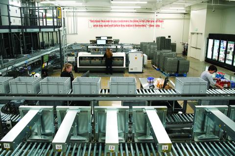 "Get closer than ever to your customers." This Steve Jobs quote, among the inspirational messages on the walls around the room, explains one advantage micro fulfillment centers bring to retailers.