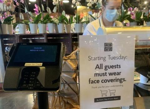 The Fresh Market Asks Shoppers to Cover Faces