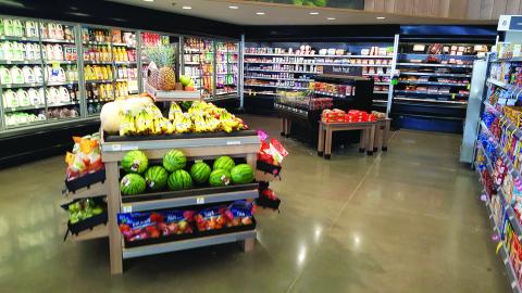 The offering of fresh produce and extensive cooler sections under the auspices of Kroger Fresh Express creates an unique store experience at Walgreens.