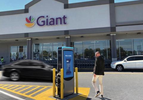 Giant Food Installs Chargers for Electric Vehicles