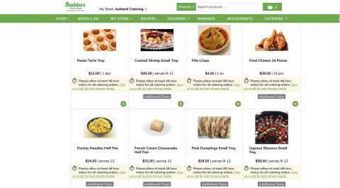 Catering Items at Buehler’s Fresh Foods
