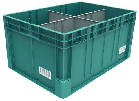This reusable tote from Schoeller Allibert is used by system integrators in automated warehouses.