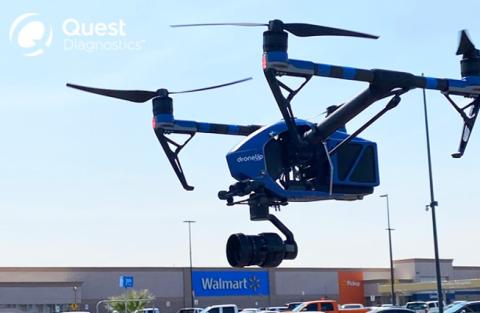 Walmart Sends COVID-19 Tests Flying by Drone