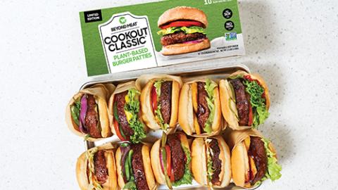 Beyond Meat's latest offerings include its limited-edition 10-pack of Cookout Classic burger patties, released in time for summer grilling season.