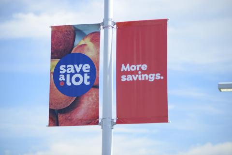 a sign on a pole