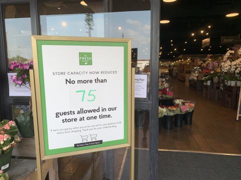 a sign above a store