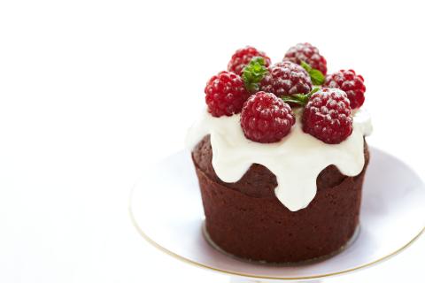 a piece of chocolate cake on a plate