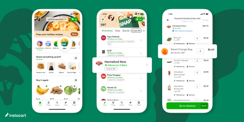 Instacart Expands Free Delivery/Pickup on SNAP Orders