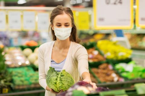 Masked shopper