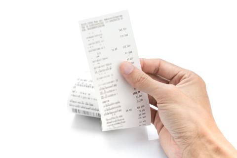 Receipt stock