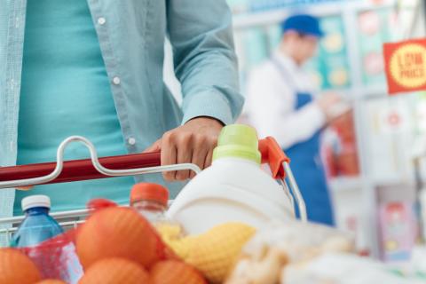 Grocery Shopper and Clerk Main Image