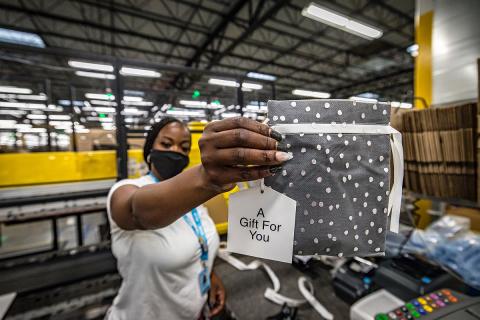 Amazon gift in warehouse