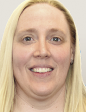 a close up of a woman who is smiling and looking at the camera