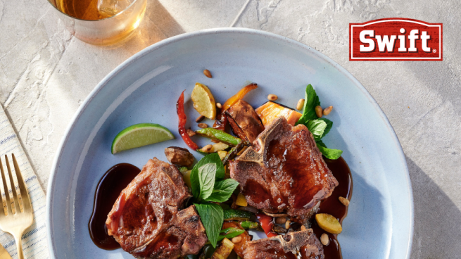 Swift All-Natural Lamb Bone-In Loin Chop