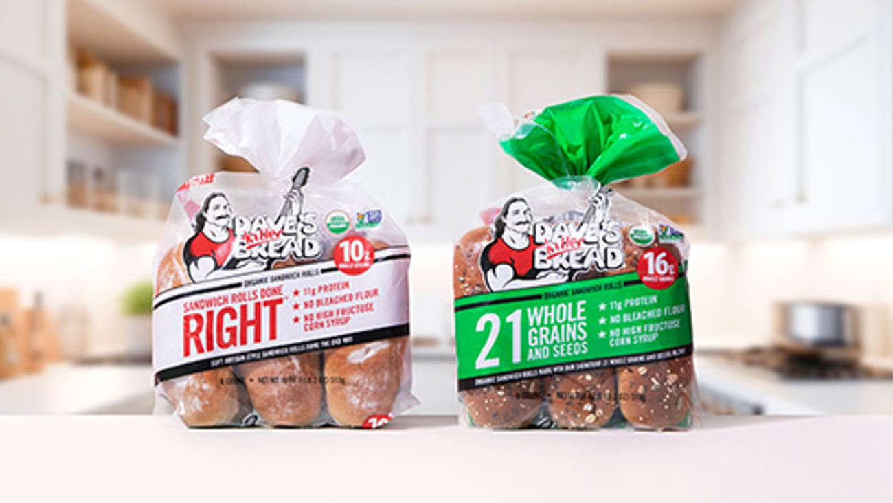 Dave's Killer Bread Organic Sandwich Rolls Teaser