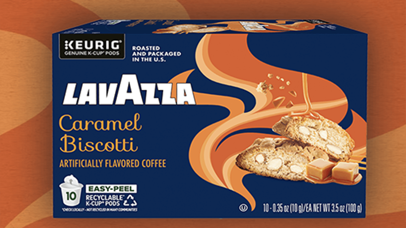 Lavazza Flavored K-Cups Caramel Biscotti Teaser