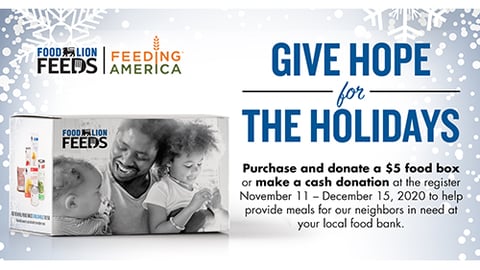 Food Lion Providing Meals to Pandemic-Affected Families Holidays Without Hunger Feeding America