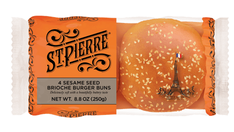 St Pierre Seeded Brioche Burger Buns