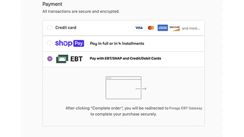 Forage Shopify EBT Screenshot Teaser