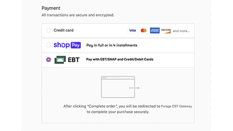 Forage Shopify EBT Teaser