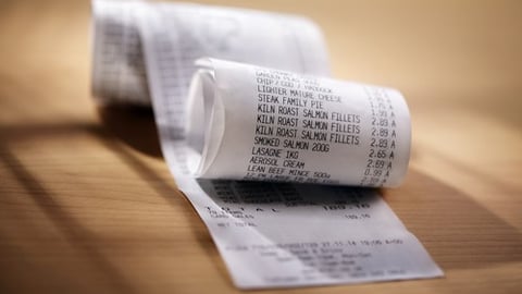 Grocery receipt 