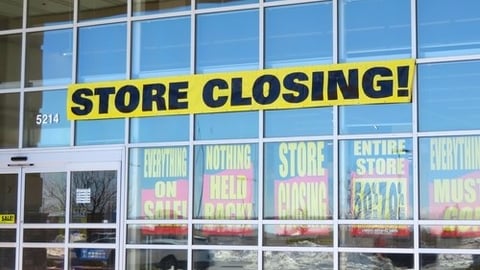 Store closing sign