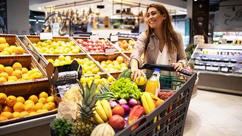 Shopping for Produce in Supermarket Teaser