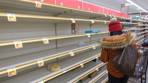 empty shelves