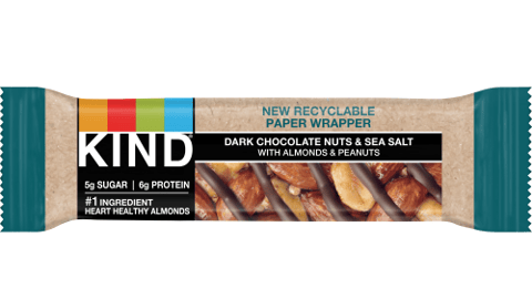 Kind bar with paper wrapper