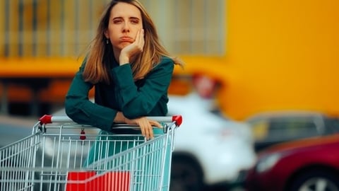 overwhelmed shopper