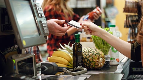 Paying at Grocery With Credit or Debit Card Teaser