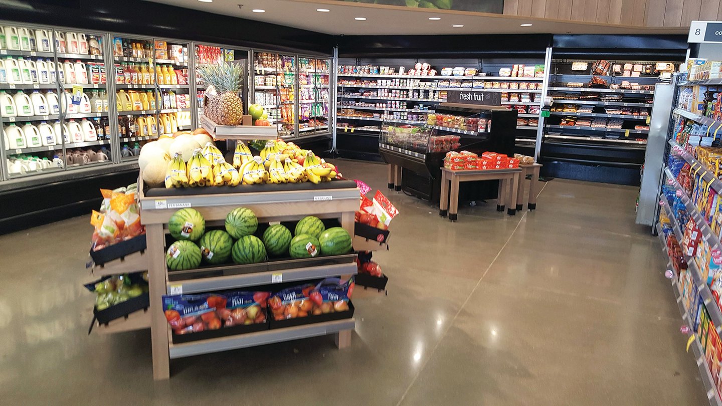 The offering of fresh produce and extensive cooler sections under the auspices of Kroger Fresh Express creates an unique store experience at Walgreens.